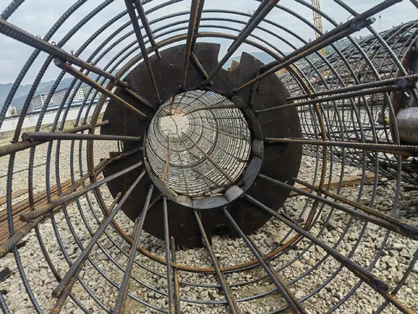 Construction de fondations sur pieux